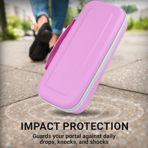 Orzly Carry Case designed for Playstation Portal remote player for PS5 Console holds accessories, Travel and Storage Protection for headset charger and more PINK/GREY - Gift box edition in Saudi Arabia