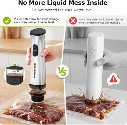 Bonsenkitchen Handheld Vacuum Sealer for Travel, 30 Reusable Bags in Saudi Arabia