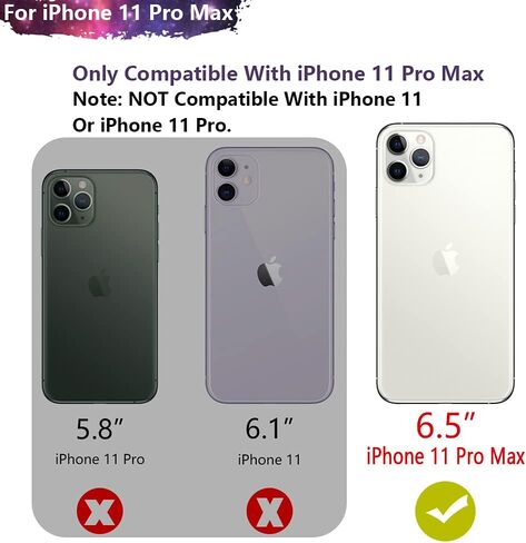 Sitong Battery Case for iPhone 11 Pro Max, 6000mAh Rechargeable Extended Battery Charging Charger Case, Add 110% Extra Juice, Support Wired Headphones Black in Kuwait