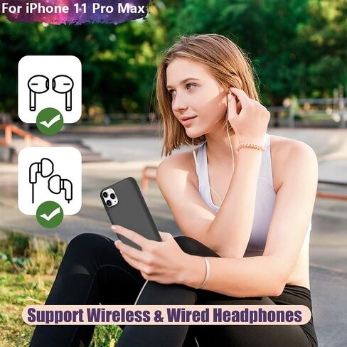 Sitong Battery Case for iPhone 11 Pro Max, 6000mAh Rechargeable Extended Battery Charging Charger Case, Add 110% Extra Juice, Support Wired Headphones Black in Kuwait