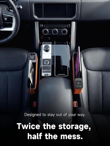 Elecshion Car Seat Gap Filler Organizer with 69W Retractable Car Charger in Saudi Arabia