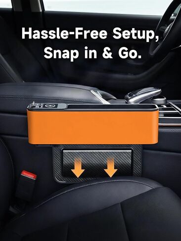 Elecshion Car Seat Gap Filler Organizer with 69W Retractable Car Charger in Saudi Arabia