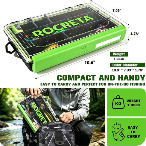 Fishing Lures Kit with Tackle Box, Trout, Bass Fishing Kit in Kuwait