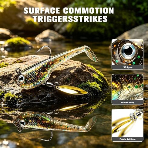 Fishing Lures Kit with Tackle Box, Trout, Bass Fishing Kit in Kuwait