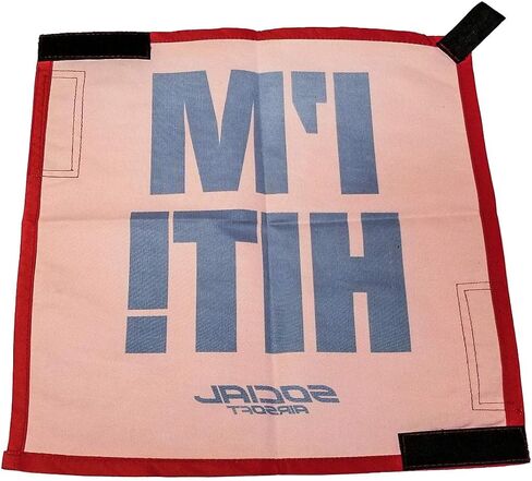 Social Airsoft Dead Rag, I'm Hit Red Kill Rag w/Hook & Loop Fastener and Reflective Strips in Saudi Arabia