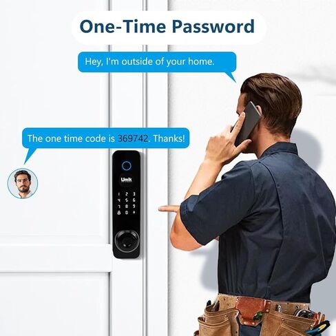 UMIKSMART Smart Door Lock, Fingerprint Keypad Lock, WiFi App, Matte Black in Saudi Arabia
