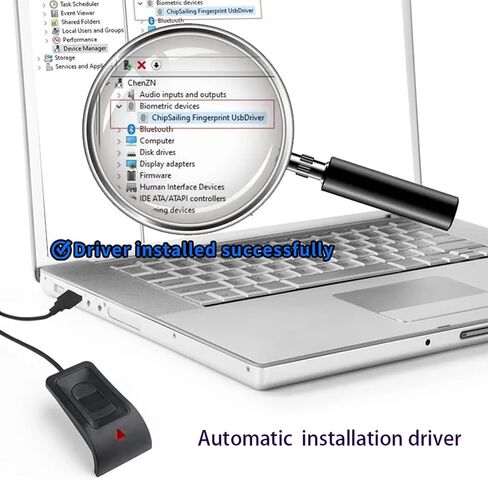 USB Fingerprint Reader for Windows 10 Hello, Biometric Fingerprint Scanner, High Security 508DPI Password Free Operation for PC Login & Office File Encryption in Saudi Arabia