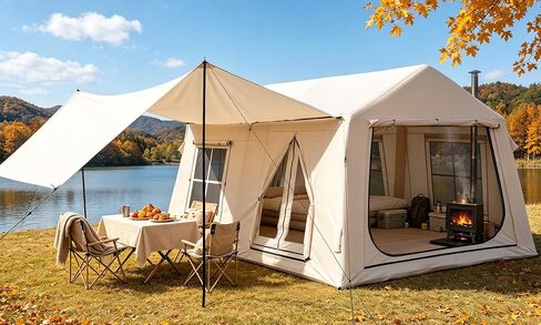 WildFinder Inflatable Tent with Awning, 116 ft² Blow Up Tent，Hot Tent in Saudi Arabia