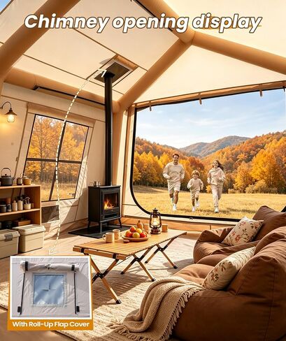 WildFinder Inflatable Tent with Awning, 116 ft² Blow Up Tent，Hot Tent in Saudi Arabia