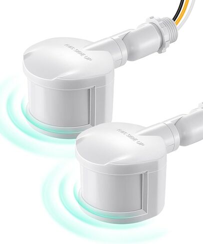 EDISHINE 2 Pack 180° Motion Sensor, Adjustable Time/Range to 60FT, Brown in Saudi Arabia