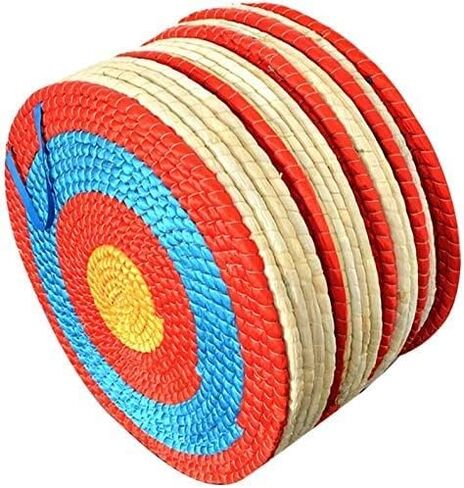 AMEYXGS 4-Ring Bullseye Archery Shooting Target Handmade Traditional Straw Target 1-5 Layer Solid Round for Outdoor Sports Hunting Shooting Practice in Saudi Arabia