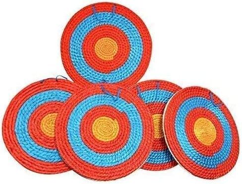 AMEYXGS 4-Ring Bullseye Archery Shooting Target Handmade Traditional Straw Target 1-5 Layer Solid Round for Outdoor Sports Hunting Shooting Practice in Saudi Arabia