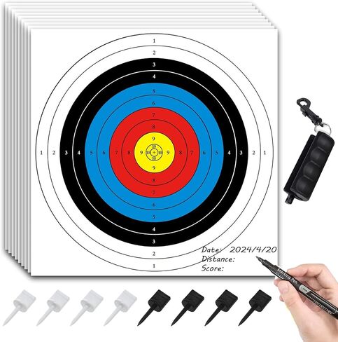 Archery Target, Archery Targets, Hunting Targets & Accessories, 16X16in - 10 Ring Bow and Arrow Targets in Saudi Arabia