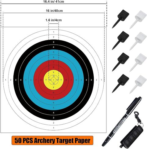 Archery Target, Archery Targets, Hunting Targets & Accessories, 16X16in - 10 Ring Bow and Arrow Targets in Saudi Arabia