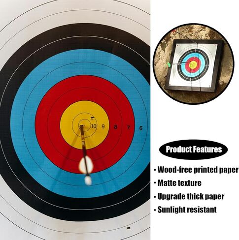 Archery Target, Archery Targets, Hunting Targets & Accessories, 16X16in - 10 Ring Bow and Arrow Targets in Saudi Arabia
