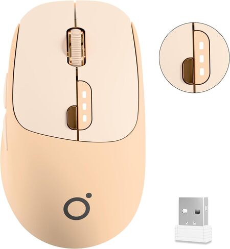 Dual-Mode Bluetooth Wireless Mouse with Visible Battery Indicator - Green in Saudi Arabia
