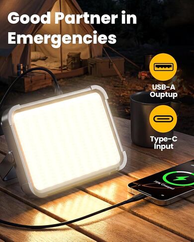 Solar Camping Lantern, 26800mAh Ultra Long Lasting Rechargeable LED Lantern with 4 Light Modes, IP65 Waterproof Portable Tent Light for Power Outage, Emergency, Hiking, Camping Essentials in Saudi Arabia
