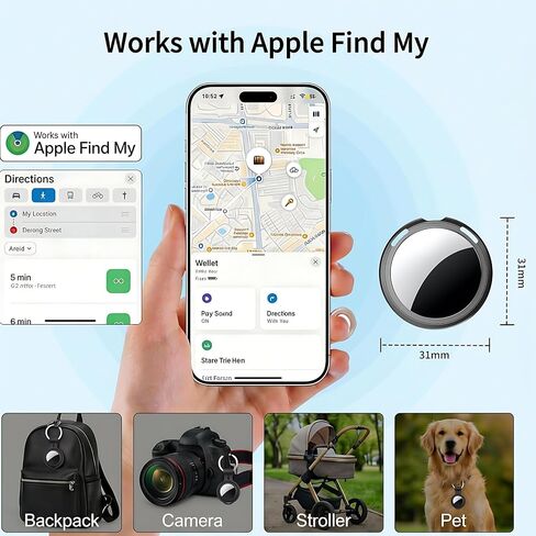 2 Pack Smart Tracker Tags MFi Certified for Apple Find My Item Finder in Saudi Arabia