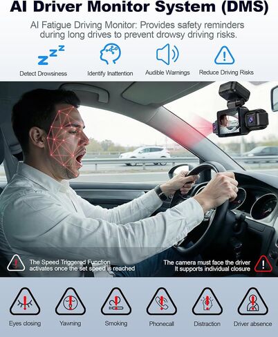 Neideso N300Pro 4K Dash Cam Front and Rear, 4 Channel 360 View Car Camera in Saudi Arabia