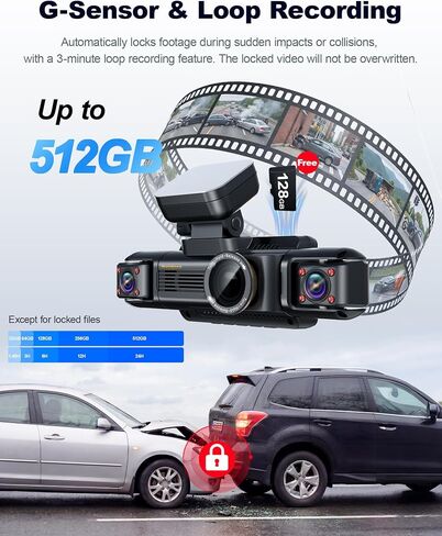 Neideso N300Pro 4K Dash Cam Front and Rear, 4 Channel 360 View Car Camera in Saudi Arabia