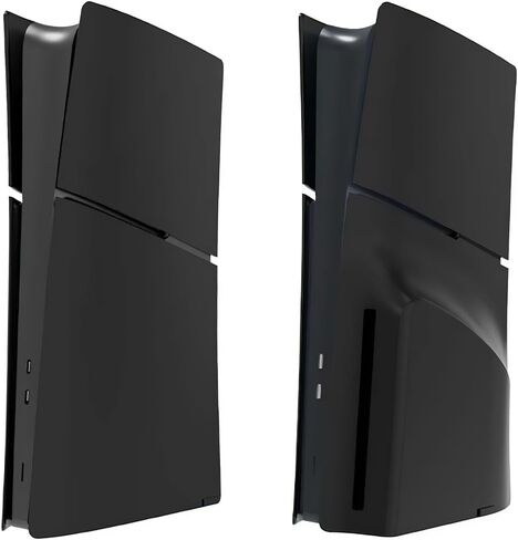 5 in 1 Slim Version Plates Cover for PS5 Disc and Digital Edition Console, Shell Panels Compatible with Playstation 5 Slim Accessories Protective Replacement Faceplates (E-Black) in Saudi Arabia