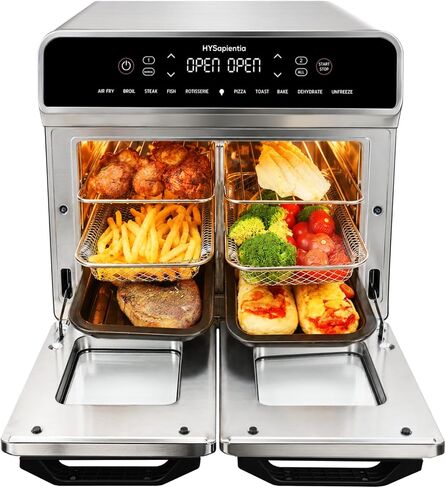 HYSapientia 24QT Dual Zone Air Fryer Toaster Oven Combo with Rotisserie in Saudi Arabia
