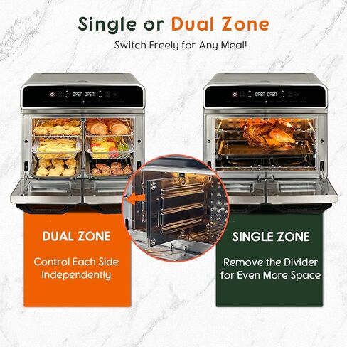 HYSapientia 24QT Dual Zone Air Fryer Toaster Oven Combo with Rotisserie in Saudi Arabia