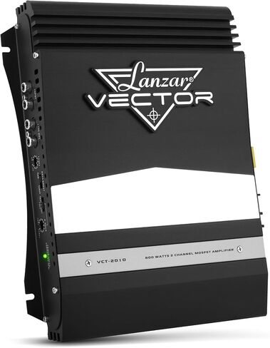 Lanzar 2-Channel High Power MOSFET Amplifier - Slim 800 Watt Bridgeable Mono Stereo 2 Channel Car Audio Amplifier-Crossover Frequency and Bass Boost Control, RCA Input,Line Output - Lanzar VCT2010 in Saudi Arabia