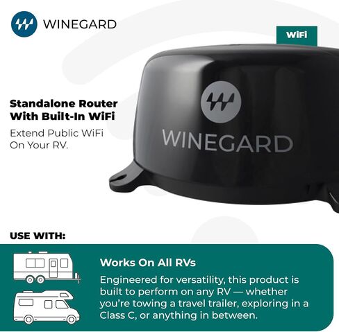 Winegard 434719 Connect 2.0 4G2 (WF2-435) 4G LTE وموسع Wi-Fi للمركبات الترفيهية in Kuwait
