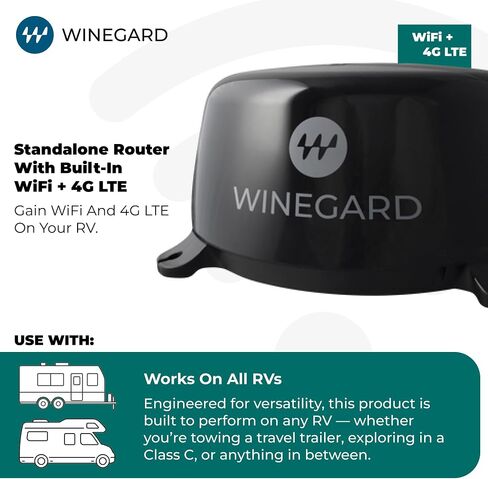 Winegard 434719 Connect 2.0 4G2 (WF2-435) 4G LTE وموسع Wi-Fi للمركبات الترفيهية in Kuwait