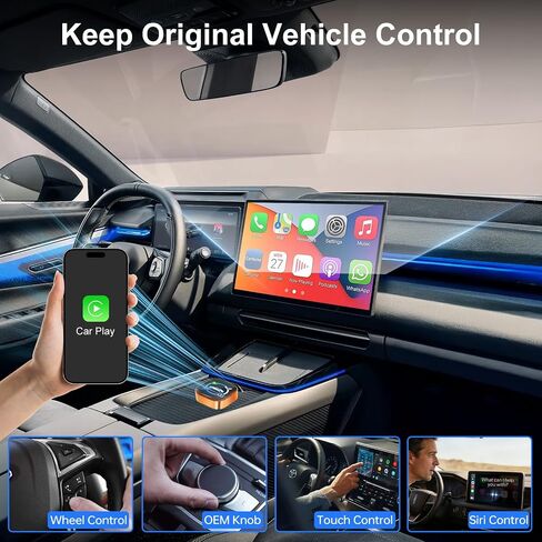 4 in 1 Wireless CarPlay Adapter, Cars Screen Mirroring Play Adapter Device in Saudi Arabia
