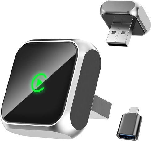 2-in-1 Wireless CarPlay Adapter for Apple iPhone USB-A/USB-C Plug & Play in Saudi Arabia