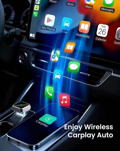 2-in-1 Wireless CarPlay Adapter for Apple iPhone USB-A/USB-C Plug & Play in Saudi Arabia