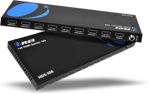 OREI 1 in 8 Out HDMI Splitter 4K@60Hz - HDMI 2.0, HDCP 2.2 Compliant, EDID in Kuwait