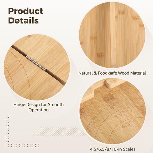 Natural Wood Tortilla Press (10-inch) with Dough Scraper & Parchment Papers - Engraved Size Scales (4.5/6.5/8/10 in) for Effortless, Healthy Homemade Tortillas in Kuwait