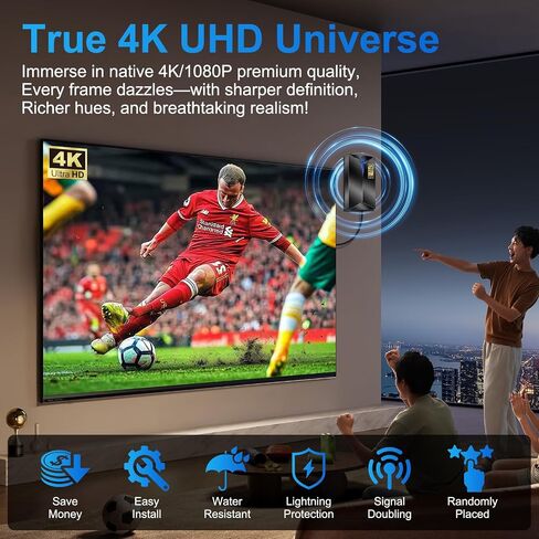 2026 Upgraded TV Antenna Indoor Outdoor, 3500+ Miles Long Range for Local Channels, Digital Antenna with Amplified Signal Booster for TV - Supports 8K 4K 1080P HD, Easy Setup with 26ft Coaxial Cable in Saudi Arabia