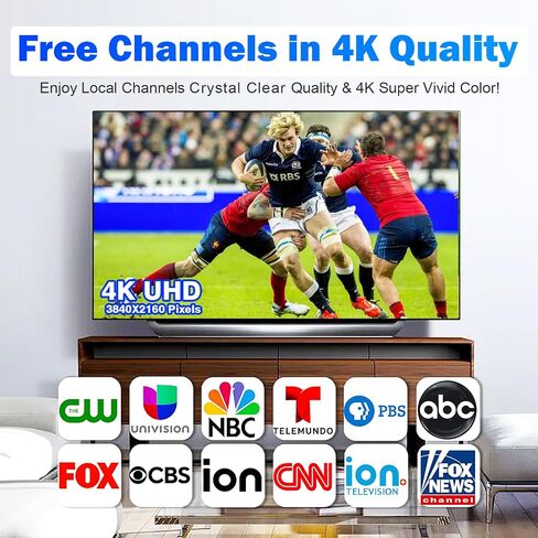 Outdoor TV Antenna for Smart TV, 360° Omni-Directional HDTV Antenna with Built-in Signal Amplifier, UHF/VHF Reception for Local Channels, Roof & Attic Antenna, 4K 1080P Ready, 32.8ft Coaxial Cable in Saudi Arabia