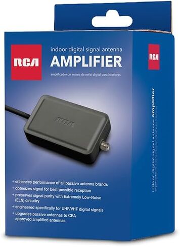 RCA Digital Amplifier for Indoor Antenna with Signal Optimization for Best Reception, Enhances Performance, Compatible with All Passive Antenna Brands, AMP1450E in Kuwait