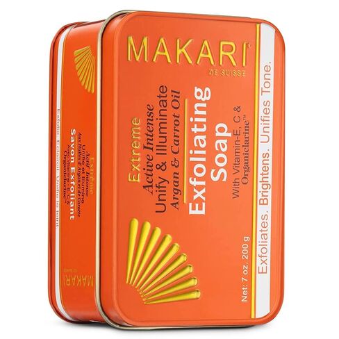 MAKARI Extreme Argan & Carrot Oil 3-Piece Gift Set | Exfoliating Soap, Tone-Boosting Body Lotion & Face Cream | Botanical Self-Care Kit for All Skin Types in Kuwait
