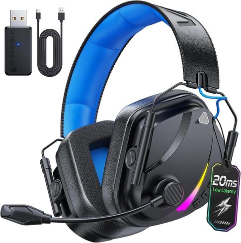 Vakedy Wireless PS5 Headset, 20ms Low Latency & BT 5.4 and 2.4GHz USB in Saudi Arabia