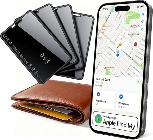 0.09in Slim Wallet Tracker Card for Apple iOS Find My App (4 Pack) in Saudi Arabia