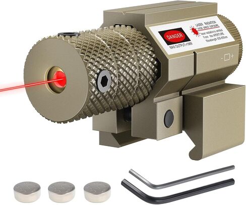 Pinty Compact Tactical Laser Sight with Picatinny Mount Alan Wrenches for Hunting - Easy and Bright in Kuwait