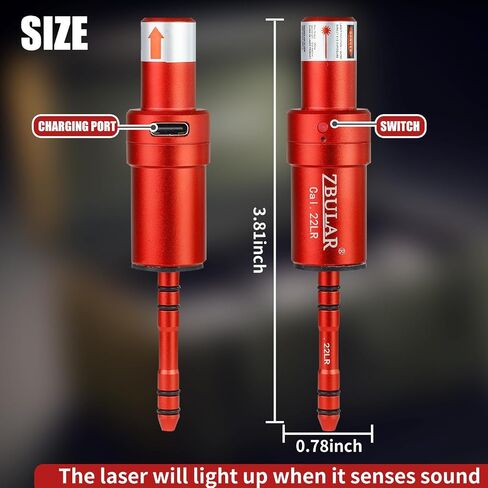 ZBULAR 2nd-Laser Training Cartridge for Cal .22lr- for Dry Fire Laser Training Cartridge, Lasts 50,000 dryfire Rounds-Fires Every Time with Pinpoint Accuracy,USB-C Rechargeable Feature (.22lr) in Saudi Arabia