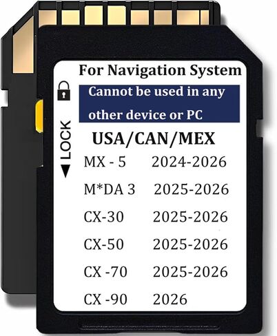 2025 2026 Latest Navigation Memory Card GPS Map KR9D66EZ1B,Fit for Maz*da 3，Cx-30,Cx50,CX50 Hybrid,CX70 (2025 2026),MX-5(2024-2026) Offline Maps in Saudi Arabia