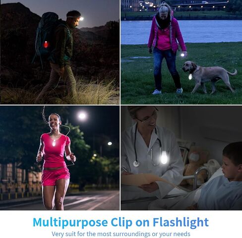 Rechargeable Nurse Light Clip On for Night Shift, Bright Hand-Free Nursing Work Flashlight, Lightweight Nurse Scrub Light for Badge, Emergency Clip-on Flashlight for Travel, Walk, Run (Blue) in Saudi Arabia