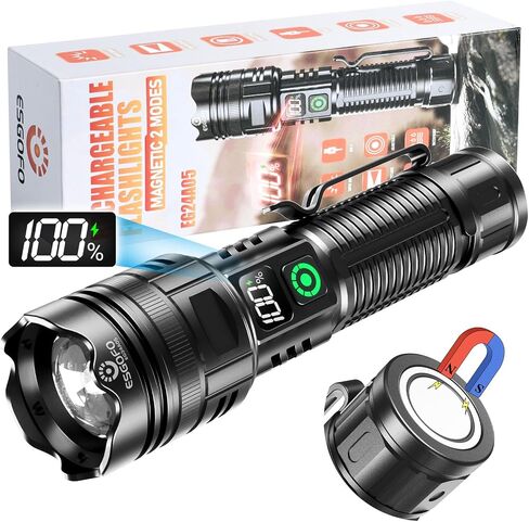 Esgofo USB C Rechargeable Flashlights High Lumens 100000 2 Modes High/Low in Saudi Arabia