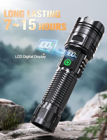 Esgofo USB C Rechargeable Flashlights High Lumens 100000 2 Modes High/Low in Saudi Arabia
