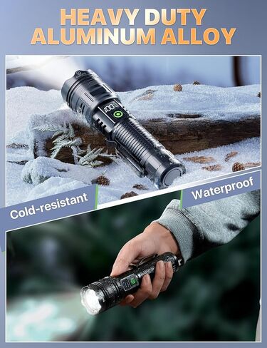 Esgofo USB C Rechargeable Flashlights High Lumens 100000 2 Modes High/Low in Saudi Arabia