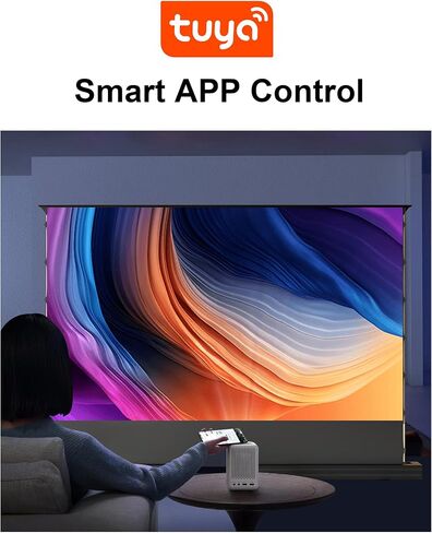 IN&VI Matte White Floor Rising Projector Screen Motorized for UST Long/Standerd Throw Projector in Saudi Arabia