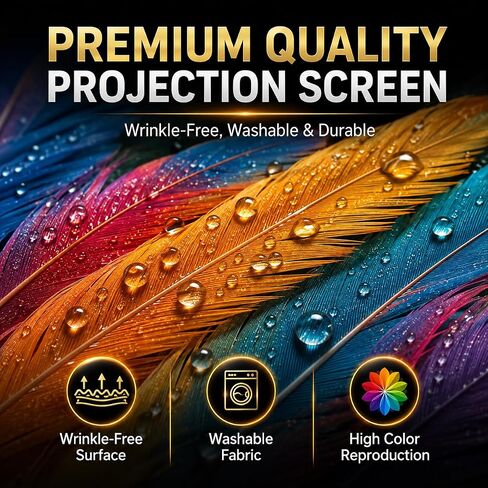 100 Inch Outdoor Projector Screen, TOWOND Threaded Assembly is Secure. in Saudi Arabia
